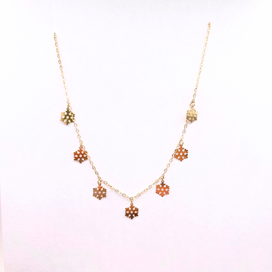 گردنبند طلا 750 عیار زنانه مدل برف