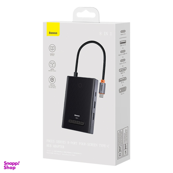 هاب 8 پورت Type-C بیسوس مدل PioneerJoy Series