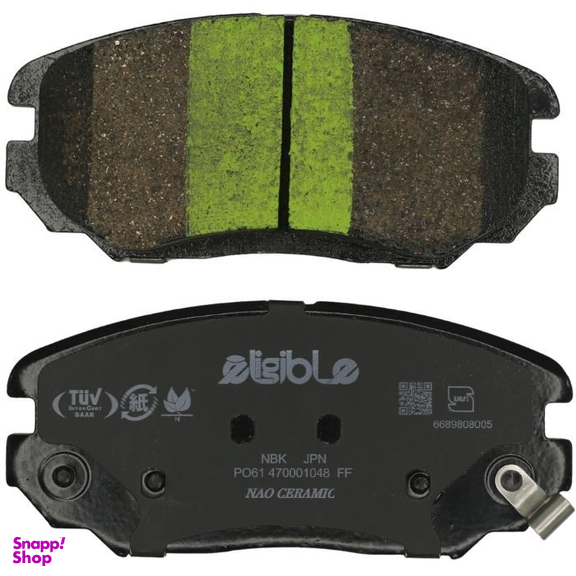 لنت ترمز جلو نائو سرامیکی خودرو الیجیبل کد HB13 مناسب هیوندا آزرا 2005 تا 2011