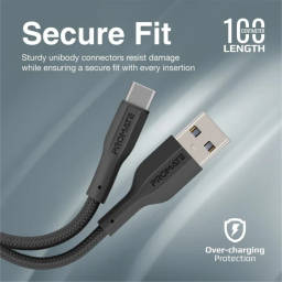 کابل تبدیل USB به Type-C پرومیت مدل ECOLINE-CC120.BLK طول 1 متر
