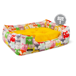 جای خواب سگ و گربه نیناپت مدل وی آی پی یو طرح گربه ها