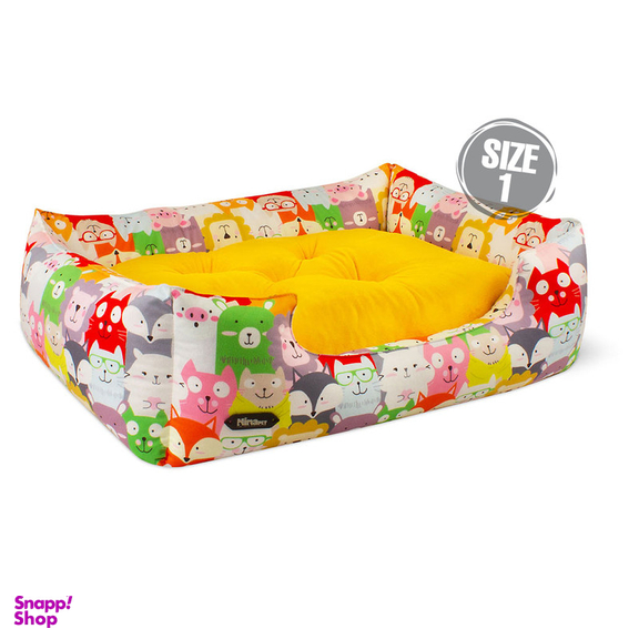 جای خواب سگ و گربه نیناپت مدل وی آی پی یو طرح گربه ها