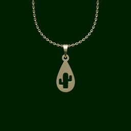 گردنبند طلا 18 عیار زنانه مدوپد مدل کاکتوس کد PP2-1-1190