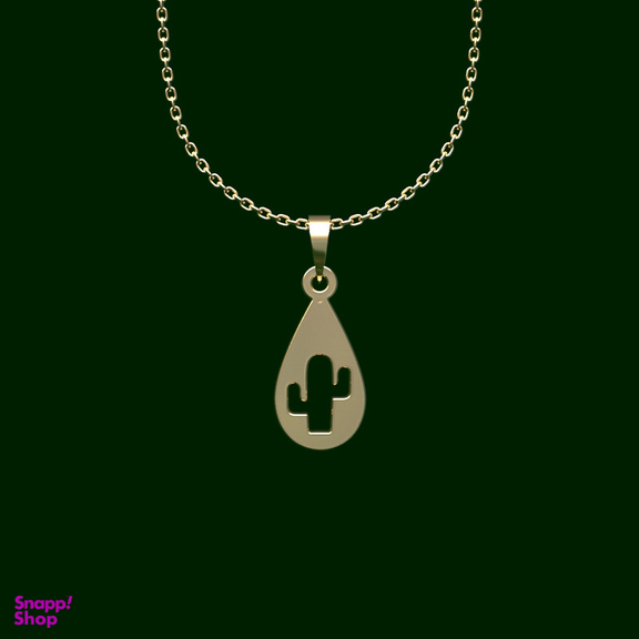 گردنبند طلا 18 عیار زنانه مدوپد مدل کاکتوس کد PP2-1-1190