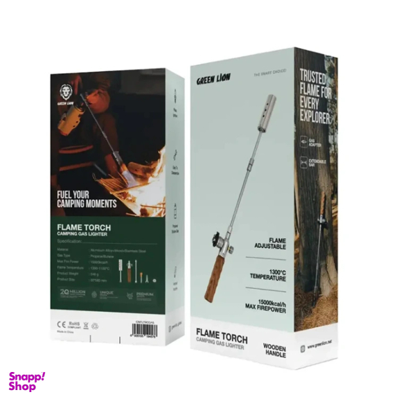 مشعل گازی فندکی کپسولی گرین لاین مدل Flame Torch Camping Gas Lighter