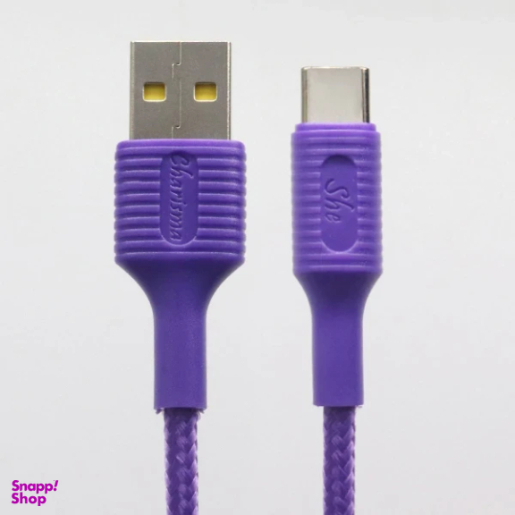 کابل تبدیل USB به Type-C شی کاریزما مدل صبا طول 1.2 متر