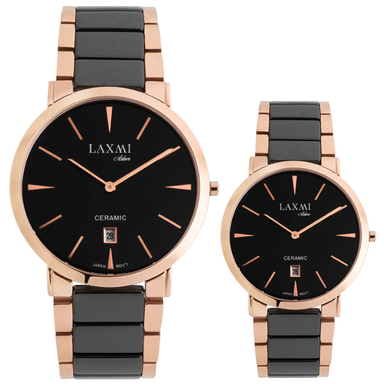 ست ساعت مچی عقربه ای زنانه و مردانه لاکسمی مدل 1-8557