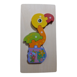 بازی آموزشی پازل چوبی برجسته طرح پرنده