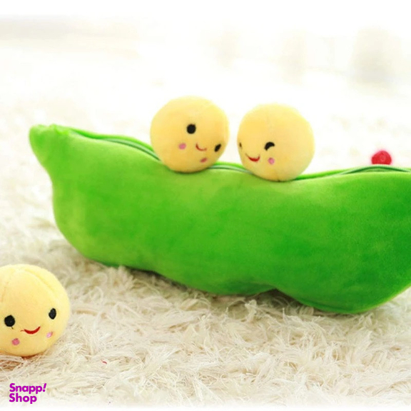 عروسک طرح نخود فرنگی مدل خندان کد JI110 ارتفاع 25 سانتی متر