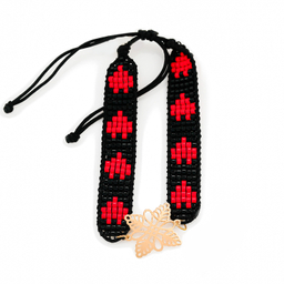 دستبند طلا 18 عیار زنانه میلی گالری مدل آسانسوری میوکی طرح پروانه کد MT1423