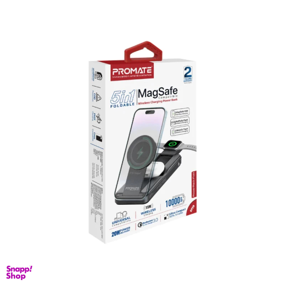 پاوربانک پرومیت مدل POWERPACK-FOLD ظرفیت 10000 میلی آمپر ساعت