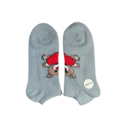 جوراب زنانه مچی پشمی طرح خرس کد 24241