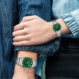 ست ساعت مچی عقربه ای زنانه و مردانه کورن مدل 9090SGNS