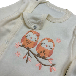 ست 3 تکه لباس نوزادی مدل جوجه ‌و گل کد 0033