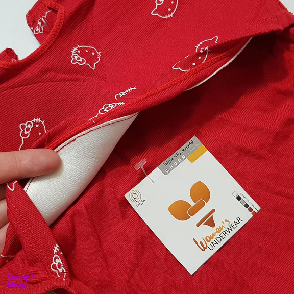 کراپ تیشرت آستین کوتاه زنانه ماییلدا مدل کیتی کد 5262-5039 رنگ قرمز