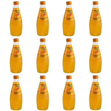 آبمیوه تخم شربتی انبه باستلو حجم 300 میلی لیتر بسته 12 عددی