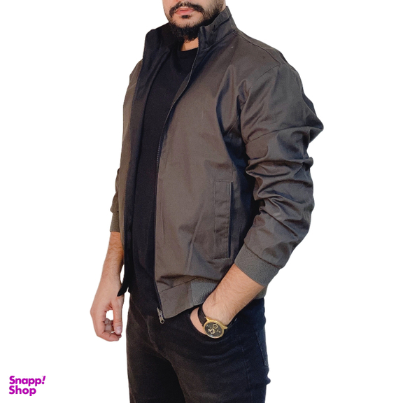 کاپشن مردانه مدل دورو کد 117 رنگ مشکی ذغالی