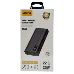 پاوربانک آسپور مدل A336 ظرفیت 20000 میلی آمپر ساعت