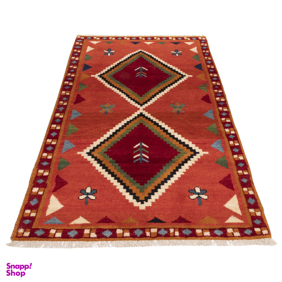 گبه دستباف کناره سی پرشیا کد 122594 سایز 2.02x1.05 متر