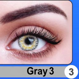 لنز چشم روزانه نیوویژن رنگ طوسی دور مشکی وسط عسلی شماره 102 به همراه جالنزی