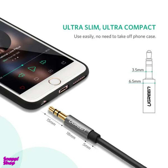 کابل افزایش صدا AUX Jack 3.5mm یوگرین کد AV118 طول 2 متر