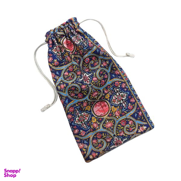 کاور عینک ترمه طراحان ایده مدل اسلیمی کد Trm523 به همراه دستمال
