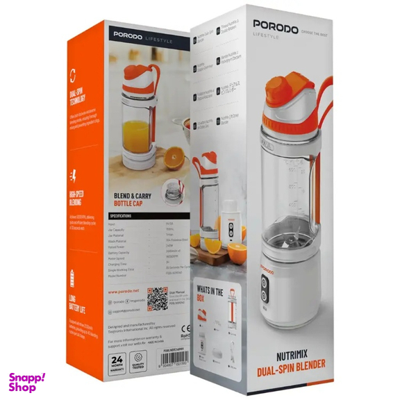 مخلوط کن شارژی قابل حمل پرودو مدل Nutrimi× Dual-Spin Blender کد PDBLNDR240