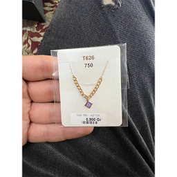 گردنبند طلا 18 عیار زنانه طرح کارتیر ظریف بافت ریز کد 69846