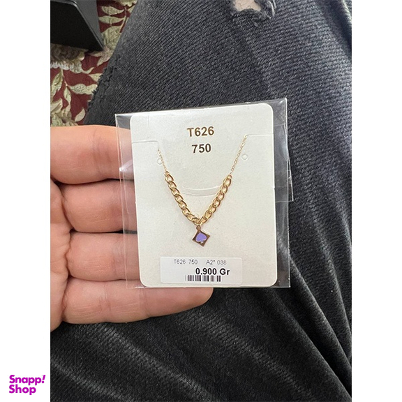 گردنبند طلا 18 عیار زنانه طرح کارتیر ظریف بافت ریز کد 69846