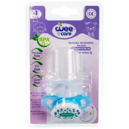 پستانک ارتودنسی وی کر مدل بادامی مات دربدار Comfort سایز +3 ماه  کد Wee Care-P147