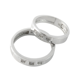 ست انگشتر نقره زنانه و مردانه کد AS055