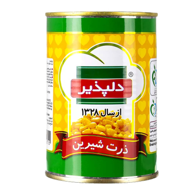 کنسرو ذرت شیرین دلپذیر وزن 420 گرم