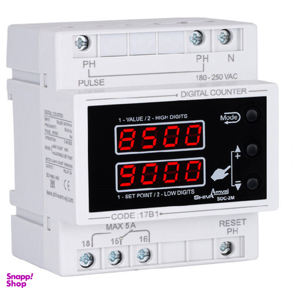 شمارنده دیجیتال شیوا امواج مدل SDC-2M کد 17B1 بسته 4 عددی