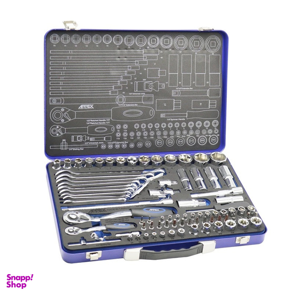 آچار بکس اپکس مدل SMT-1/2-1/4INCH-APX-1582 مجموعه 82 عددی