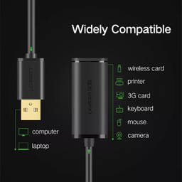 کابل افزایش طول USB 2.0 یوگرین مدل US137 کد 20213 طول 5 متر