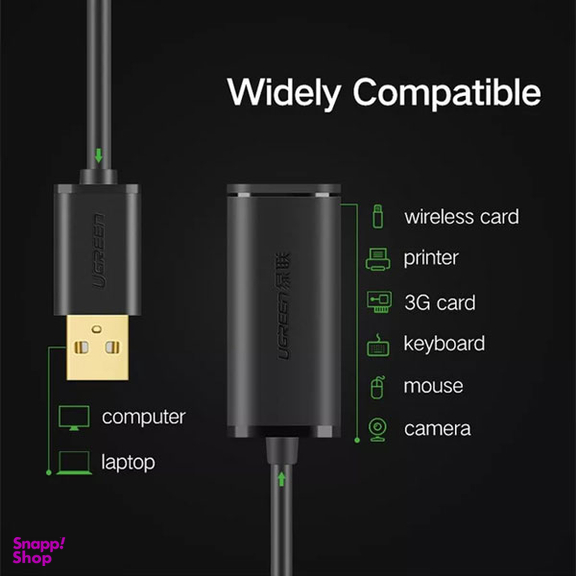 کابل افزایش طول USB 2.0 یوگرین مدل US137 کد 20213 طول 5 متر