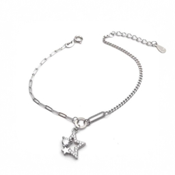 دستبند نقره زنانه مدل ستاره