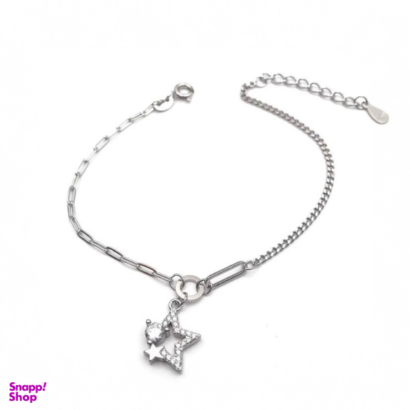 دستبند نقره زنانه مدل ستاره