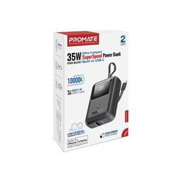 پاوربانک پرومیت مدل POWERPOD-10.BLK ظرفیت ۱۰۰۰۰ میلی آمپر ساعت