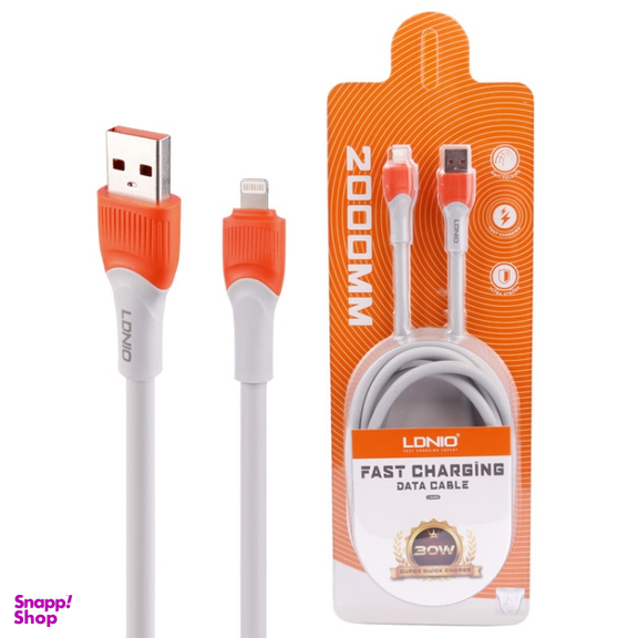 کابل دیتا USB به Lightning الدینیو مدل LS602 طول 2 متر