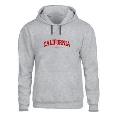 هودی کد H00313 طرح کالیفرنیا رنگ طوسی