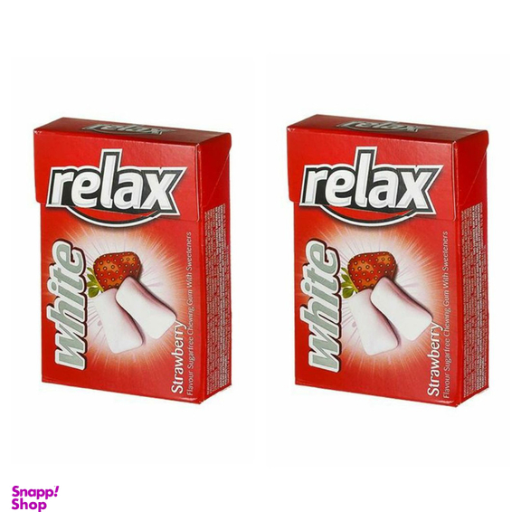 آدامس توت فرنگی ریلکس وزن 21 گرم بسته 2 عددی