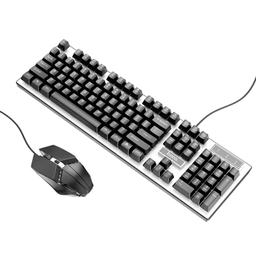 ماوس و کیبورد با سیم مخصوص بازی هوکو مدل GM18 RGB