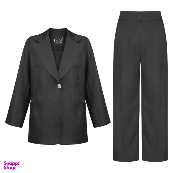 ست کت و شلوار زنانه آیریس مدل AIRIS33 رنگ مشکی