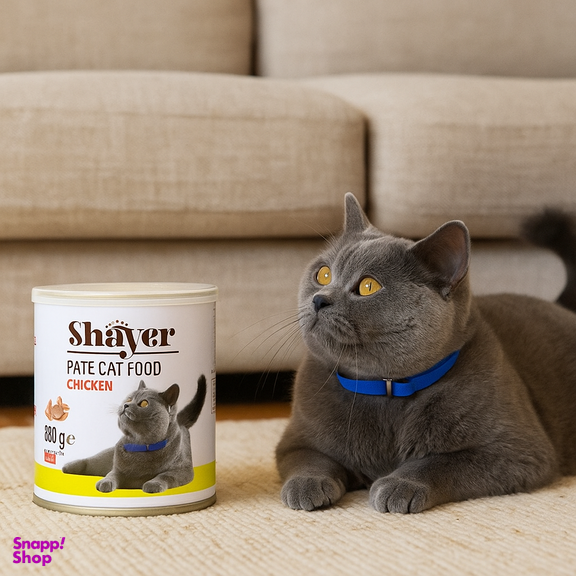 کنسرو غذای گربه شایر مدل مرغ وزن 800 گرم