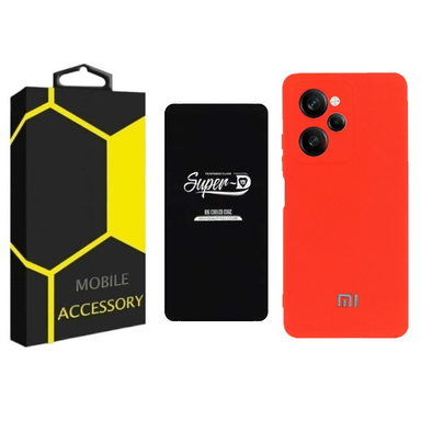 کاور گوشی موبایل مدل سیلیکونی مناسب شیائومی Poco X5 Pro به همراه محافظ صفحه نمایش SuperD