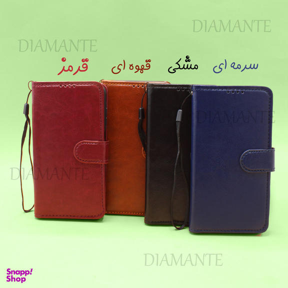 کیف کلاسوری دیامانته مدل Kiif_Bk مناسب گوشی موبایل سامسونگ Galaxy A16 به همراه بند آویز