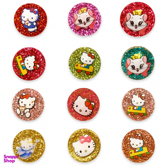 انگشتر دخترانه مدل هلوکیتی مجموعه 12 عددی