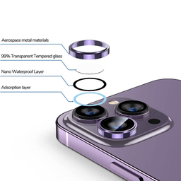 محافظ لنز دوربین اپیکوی مدل HD-ColorLenz مناسب برای گوشی موبایل اپل Iphone 14 Pro Max / 14 Pro