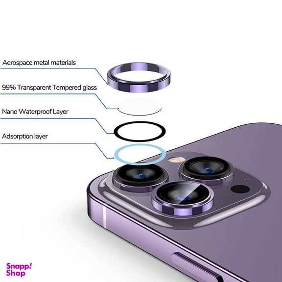 محافظ لنز دوربین اپیکوی مدل HD-ColorLenz مناسب برای گوشی موبایل اپل Iphone 14 Pro Max / 14 Pro